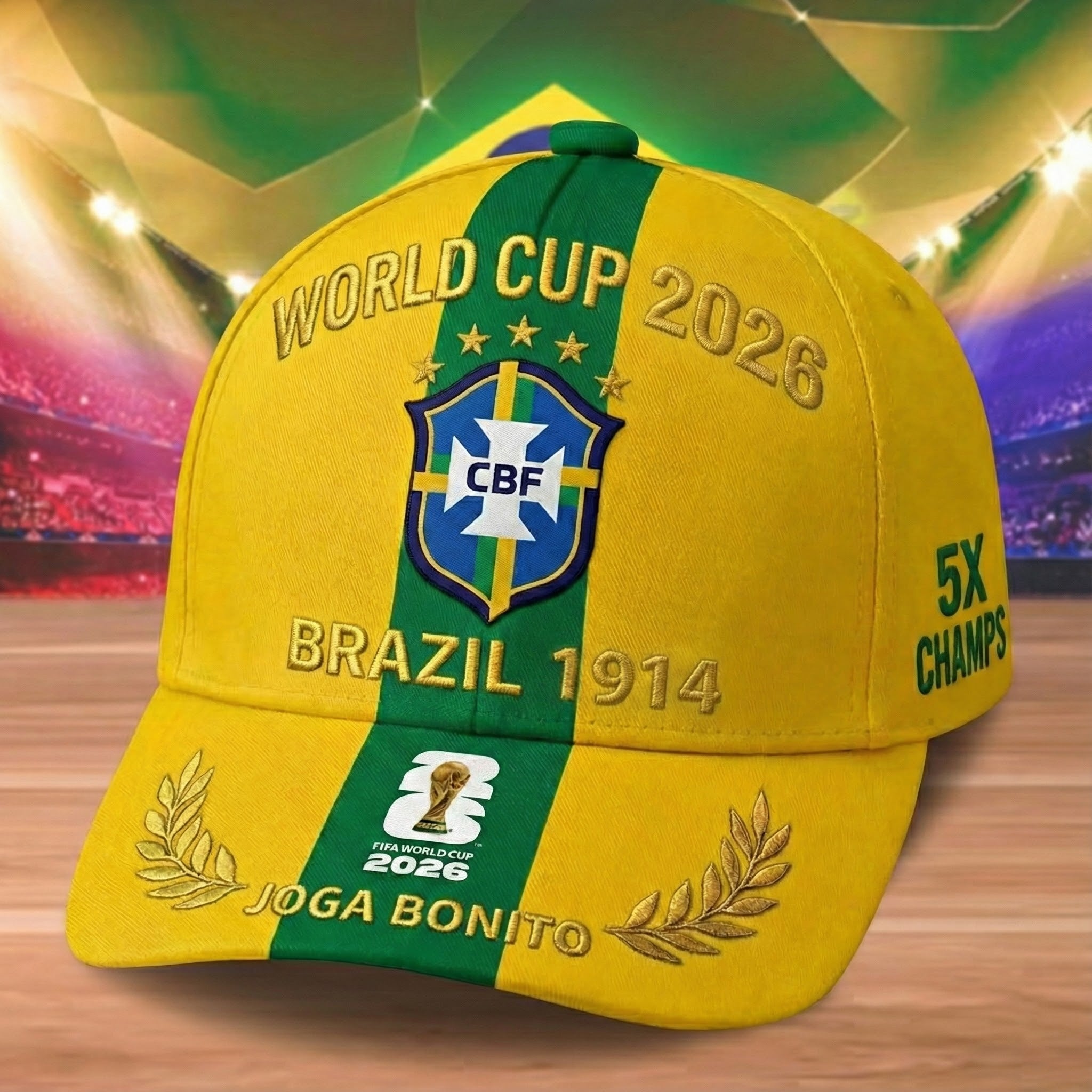 Boné Brasil Copa do Mundo 2026, Boné Clássico Vintage Brasil Copa do Mundo 2026